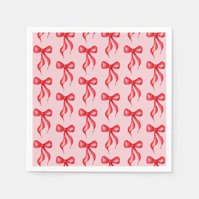 Sie zähmt das Brautparty des rosa Roten Bows. Serviette (Vorderseite)