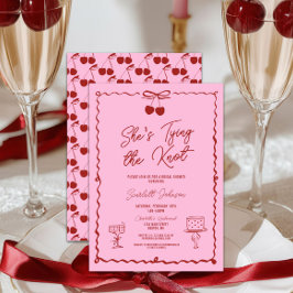 Sie zähmt das rote Brautparty des Knot-Bows Einladung