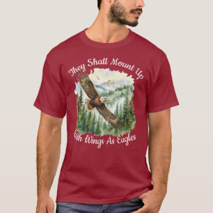 Sie ziehen sich mit Flügeln als Adler auf T-Shirt