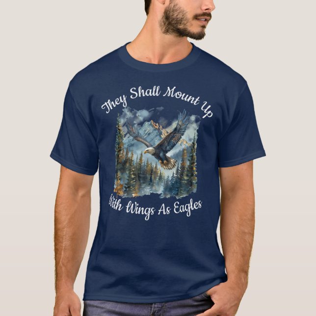 Sie ziehen sich mit Flügeln als Adler auf T-Shirt (Vorderseite)