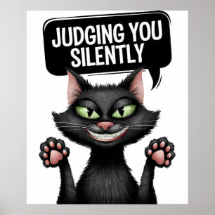 Sie zu beurteilen, wie stumm lustig Black Cat Desi Poster