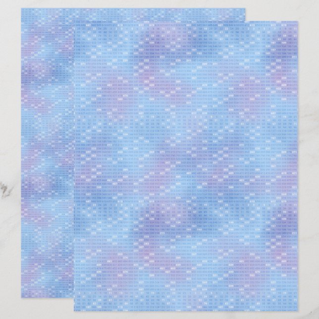 Sieb des Eratosthenes Hellblau Scrapbook Papier (Vorne/Hinten)