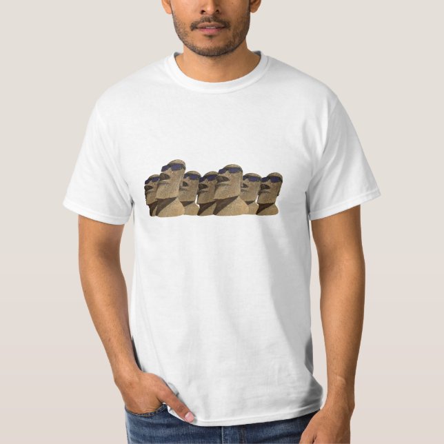 Sieben angesagtes Moai - Wert-T - Shirt (Vorderseite)