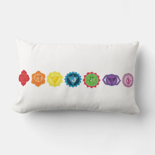Sieben Chakra lumbales Kissen 33 cm x 53 cm