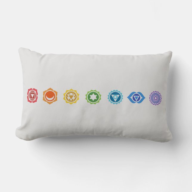 Sieben Chakras Lendenkissen (Vorderseite)