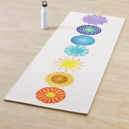 Sieben Chakras Regenbogen-FarbMandalas Yogamatte