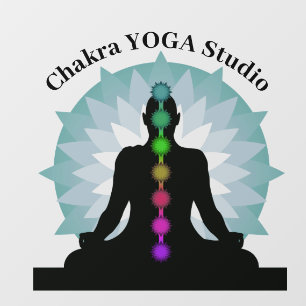 Sieben Chakras Yoga Design-Fenster Fensteraufkleber