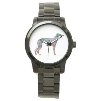 Sieben farbige Windhunde Armbanduhr