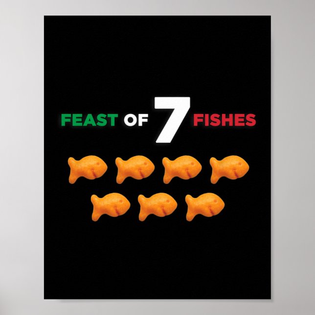 Sieben Fische Poster (Vorne)