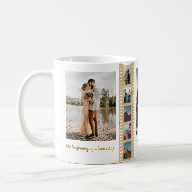 Sieben Fotomaterial zum neuen Geburtstag Kaffeetasse (Links)