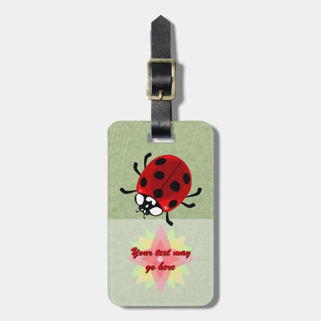 Sieben-Gepunktete Ladybug Gepäckanhänger (Vorderseite vertikal)