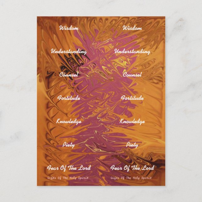 Sieben Geschenke - LESEZEICHEN Postkarte (Vorderseite)