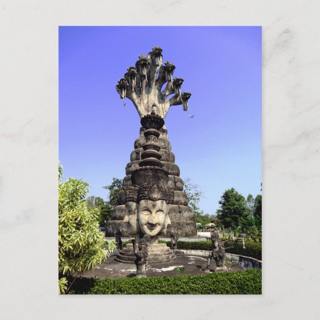 Sieben gingen Naga, Thailand voran Postkarte (Vorderseite)