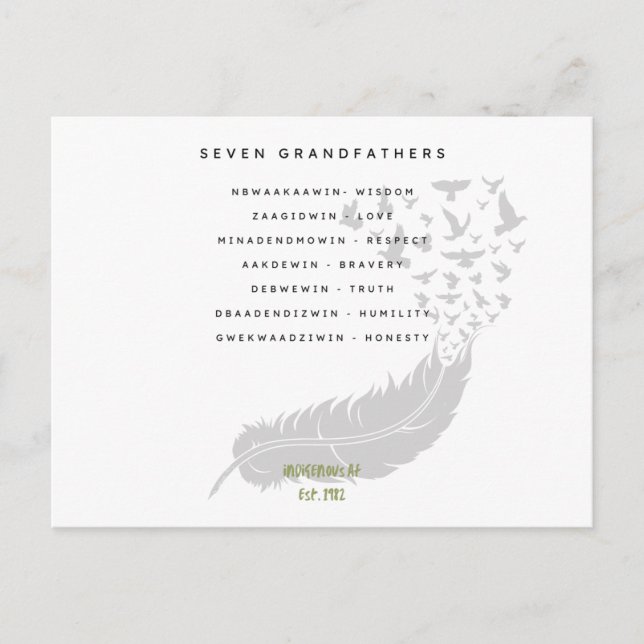 Sieben Großväter Postkarte (Vorderseite)