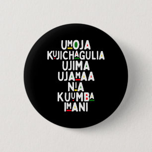 Sieben Grundsätze des afrikanischen amerikanischen Button