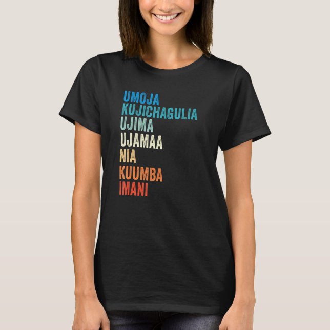 Sieben Grundsätze von Kwanzaa 1 T-Shirt (Vorderseite)