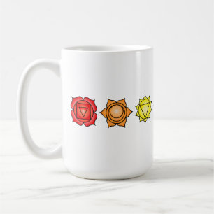 Sieben horizontale Chakras Kaffeetasse
