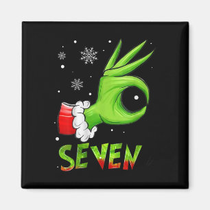 Sieben lustige 6 7 Meme Santa Weihnachten Xmas Leh Magnet