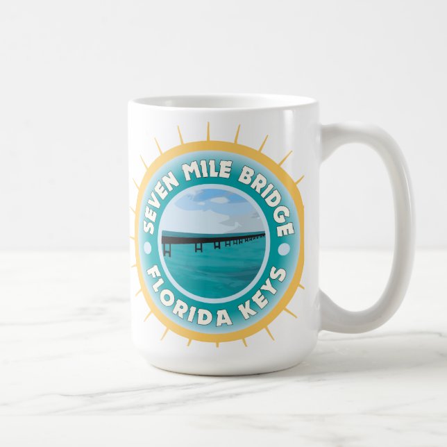 Sieben Meilen-Brücken-Florida-Schlüssel Kaffeetasse (Rechts)