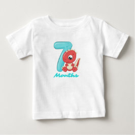 Sieben Monate niedlicher Dinosaurier Baby T - Shir T-shirt