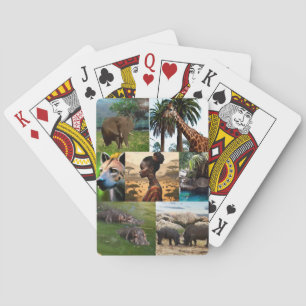 Sieben Picture African Inspirierte FotoCollage Spielkarten