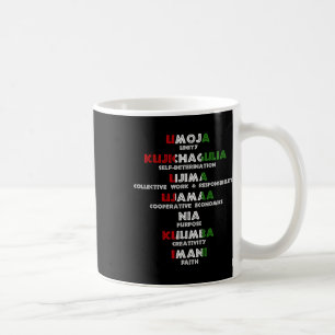 Sieben Prinzipien von Kwanzaa, einem stolzen Afroa Kaffeetasse