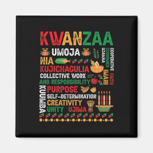 Sieben Prinzipien von Kwanzaa, einem stolzen Afroa Magnet