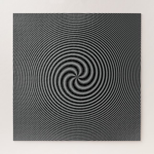 Sieben Schwanzspirale in Schwarz und Weiß (Horizontal)
