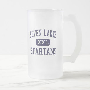 Sieben Seen - Spartans - Highschool - Katy Texas Mattglas Bierglas
