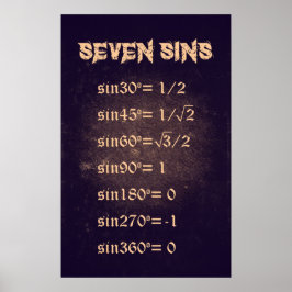 Sieben Sins - Math Poster