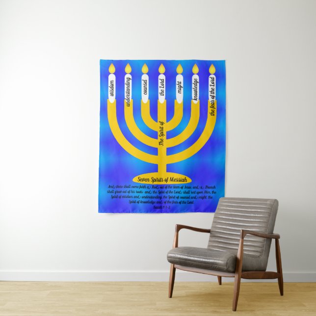 Sieben Spirituosen des Messias Wandteppich (Beispiel)