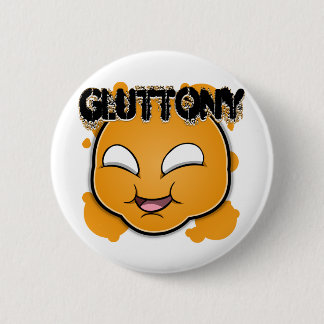 Sieben Sünden-Gesichter - Gluttony Button