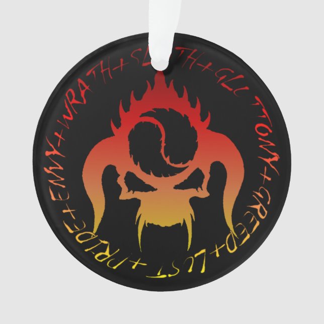 Sieben Sündenverzierungen Ornament (Vorderseite)