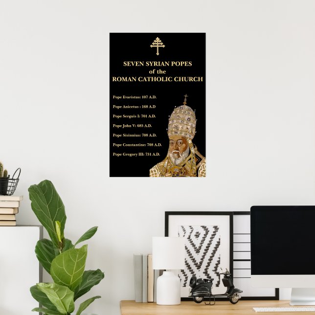 Sieben syrische Päpste der römisch-katholischen Ki Poster (Heimbüro)