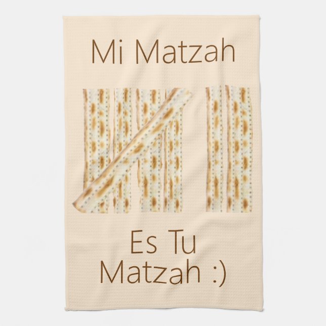 Sieben Tage Matzah Geschirrtuch (Vertikal)