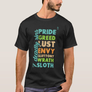 Sieben Todsünden Casual Christian T-Shirt
