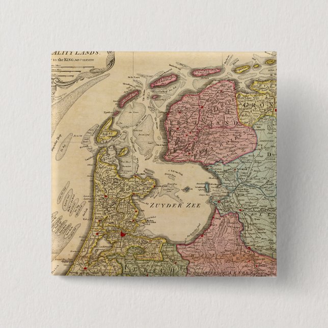Sieben Vereinigte Provinzen Button (Vorderseite)