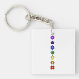 Sieben vertikale chakras schlüsselanhänger