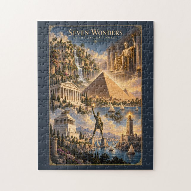 Sieben Weltwunder Historische Kunst (Vertikal)
