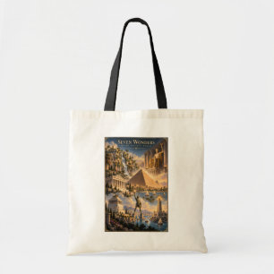 Sieben Weltwunder Historische Kunst Tragetasche