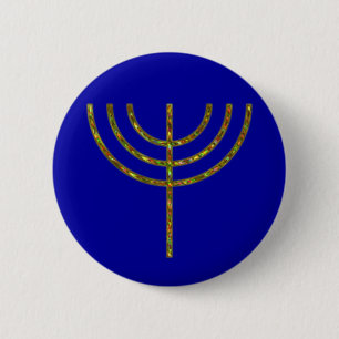 siebenarmiger leuchter menorah candleholder rune button