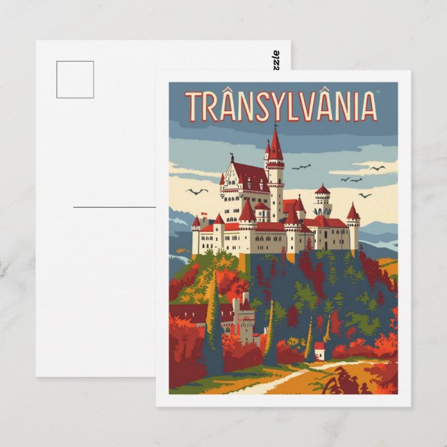 Siebenbürgen Rumänien Vintager berühmter Reiseort Postkarte (Vorne/Hinten)