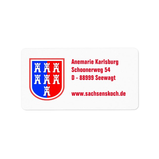 Siebenbürtig Adressaufkleber (Vorne)