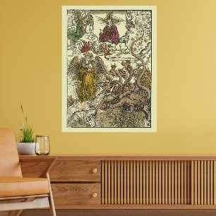 Siebenköpfiger Drache von Albrecht Dürer Poster