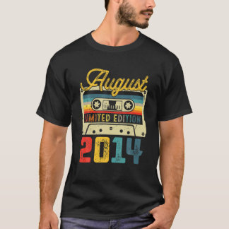 Siebte Geburtstagsdekorationen Retro August 2014 C T-Shirt