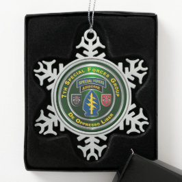 siebte Gruppe der Spezialeinheiten Schneeflocken Zinn-Ornament
