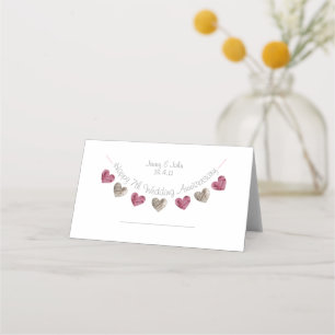 Siebte Hochzeitstag-Jubiläumswoche Platzkarte