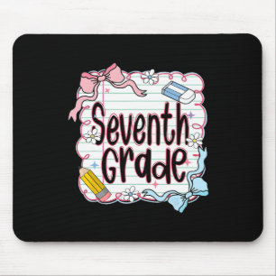 Siebte Klasse Zurück zur Schule für Mädchen Rosa N Mousepad