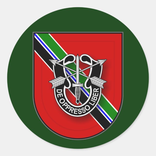 Siebte SFG(A) - Dienst in Afghanistan UA Runder Aufkleber (Vorderseite)