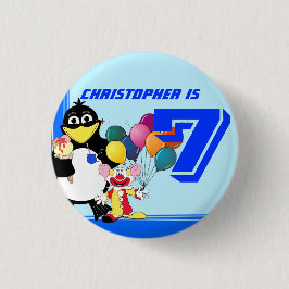 Siebter Geburtstag Button